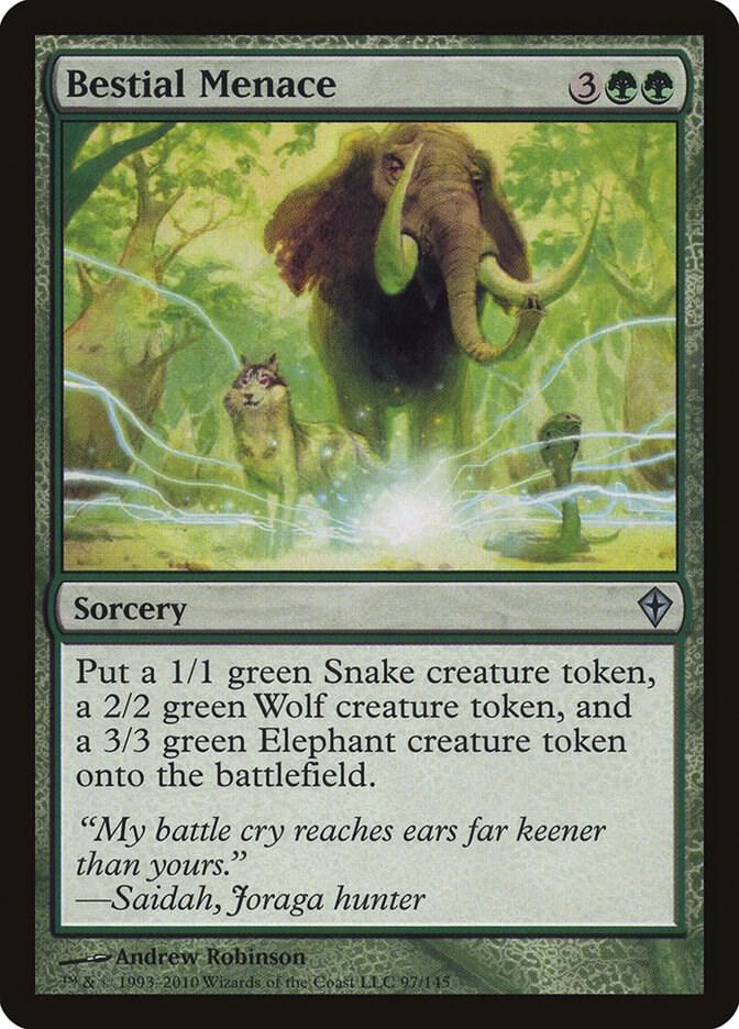 Bestial Menace 97 card from Worldwake