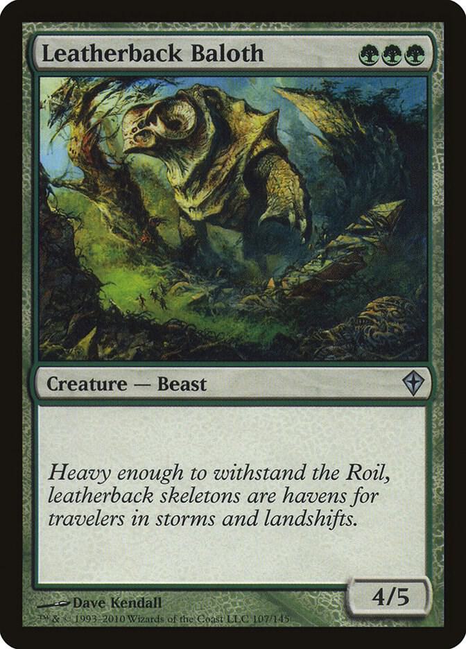Leatherback Baloth 107 card from Worldwake
