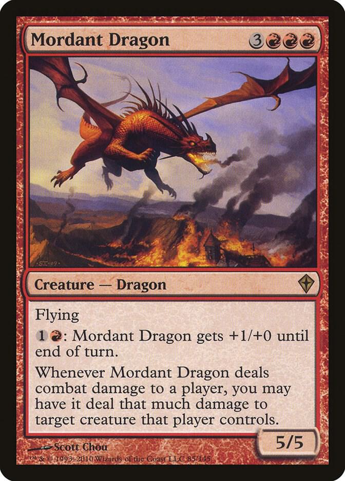 Mordant Dragon 85 card from Worldwake