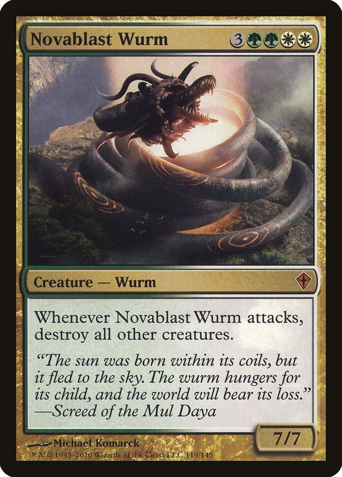 Novablast Wurm 119 card from Worldwake