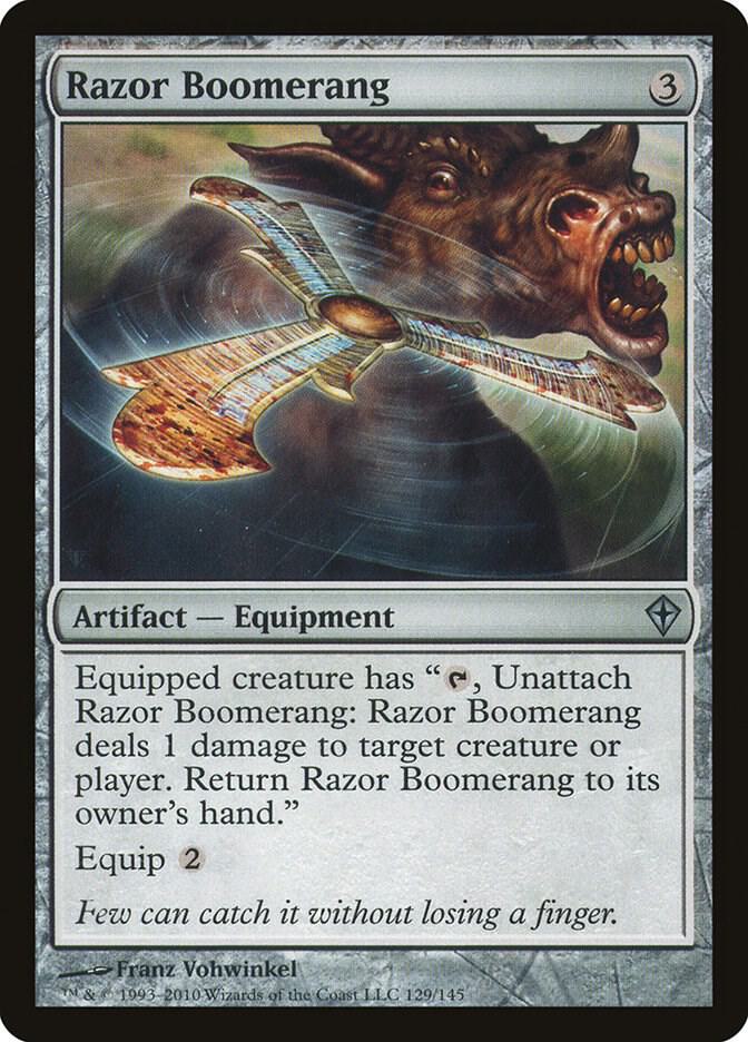 Razor Boomerang 129 card from Worldwake