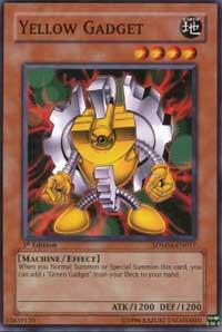 Yellow Gadget SDMM-EN017 card from Structure Deck: Machina Mayhem