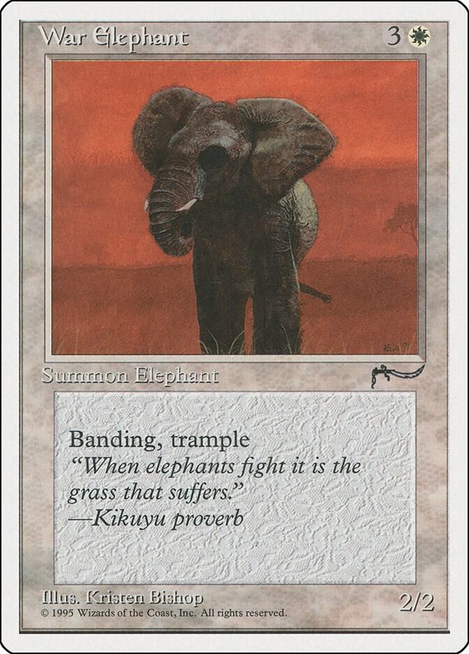 War Elephant card from Chronicles