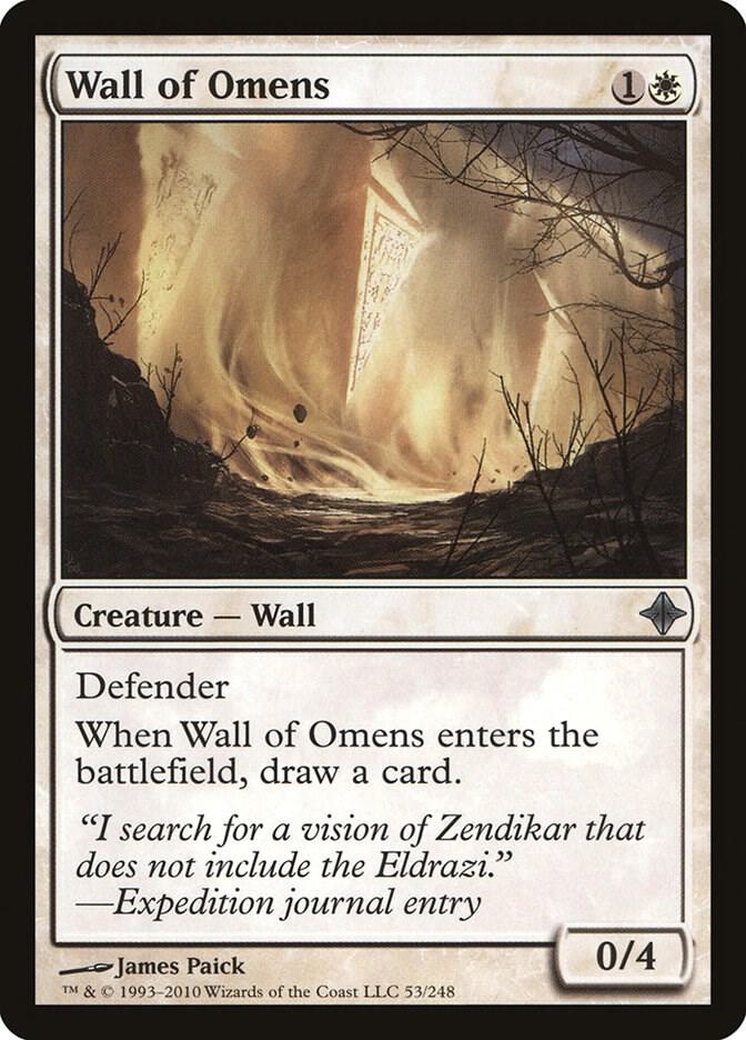 Wall of Omens 53 card from Rise of the Eldrazi