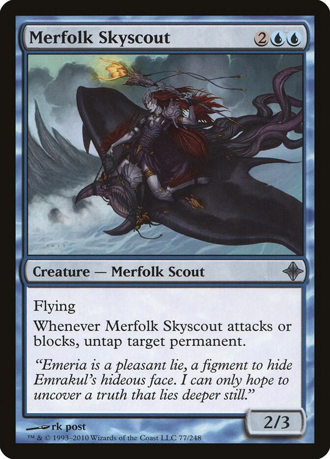 Merfolk Skyscout 77 card from Rise of the Eldrazi