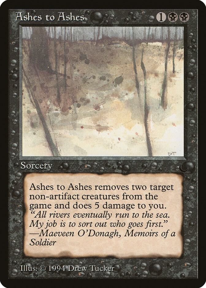 Ashes to Ashes card from The Dark