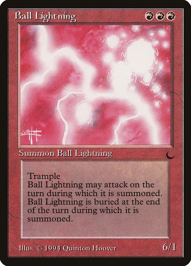 Ball Lightning card from The Dark