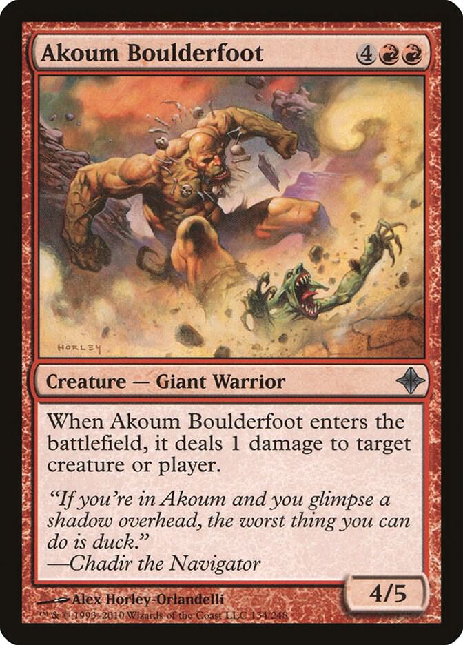 Akoum Boulderfoot 134 card from Rise of the Eldrazi
