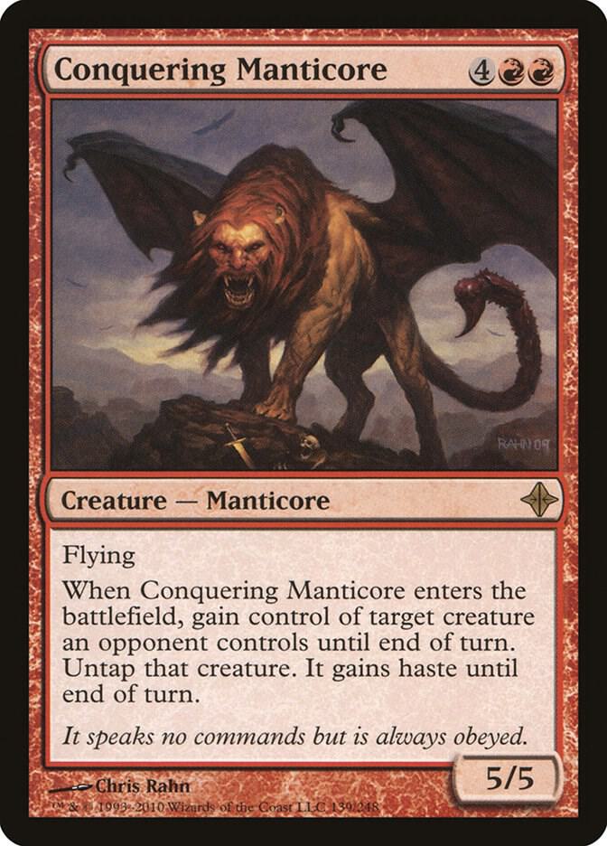 Conquering Manticore 139 card from Rise of the Eldrazi