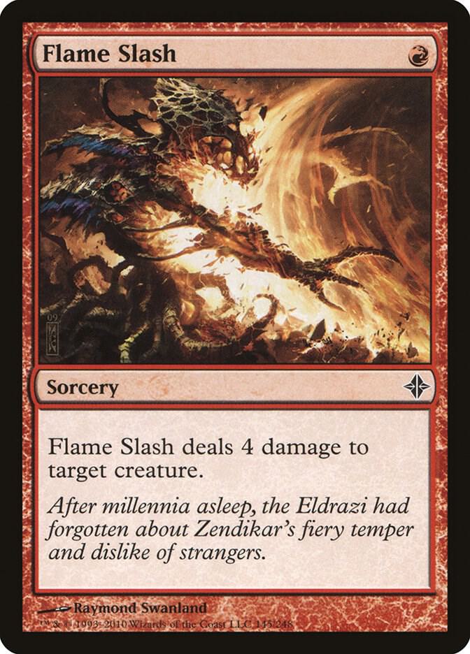 Flame Slash 145 card from Rise of the Eldrazi