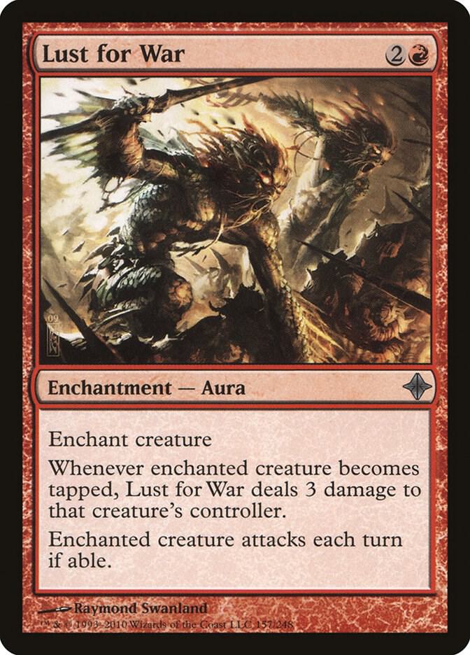Lust for War 157 card from Rise of the Eldrazi