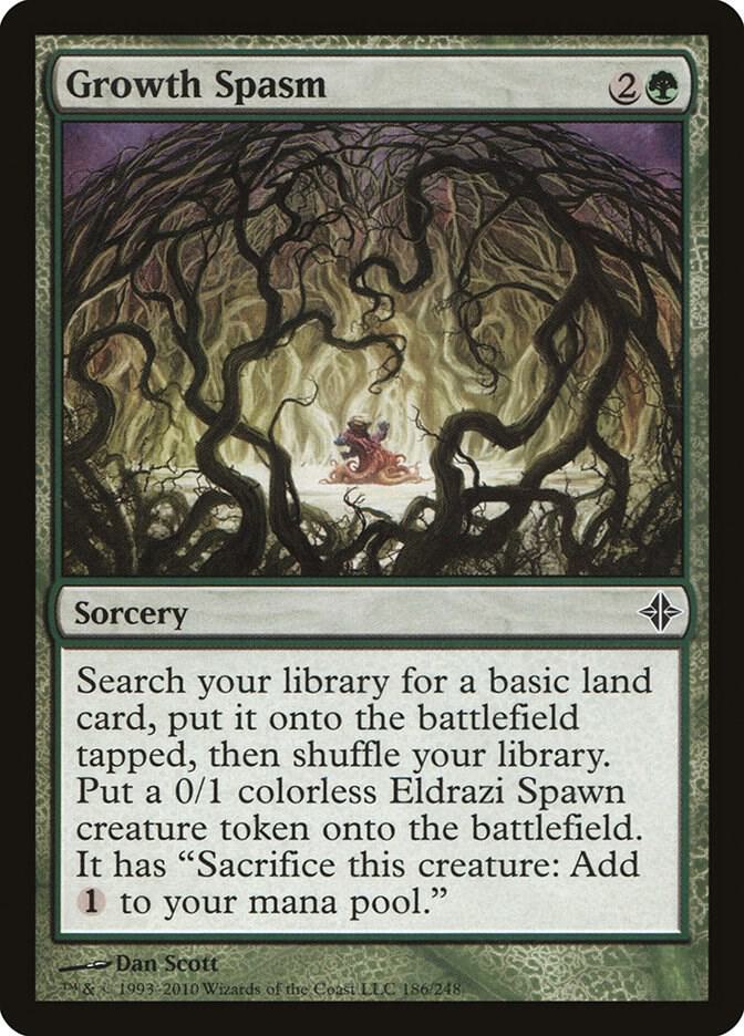 Growth Spasm 186 card from Rise of the Eldrazi