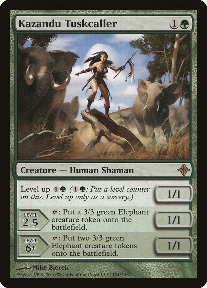 Kazandu Tuskcaller 191 card from Rise of the Eldrazi