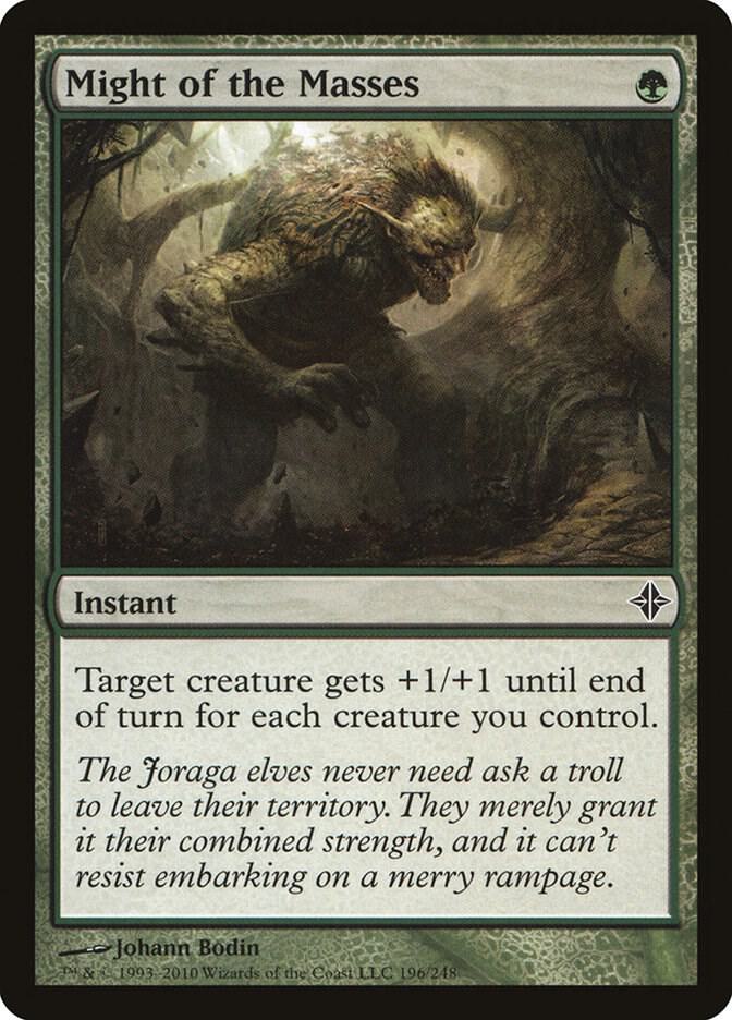 Might of the Masses 196 card from Rise of the Eldrazi