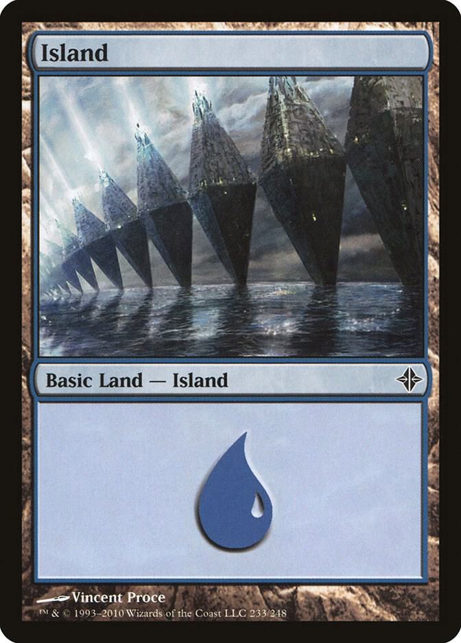 Island 233 card from Rise of the Eldrazi