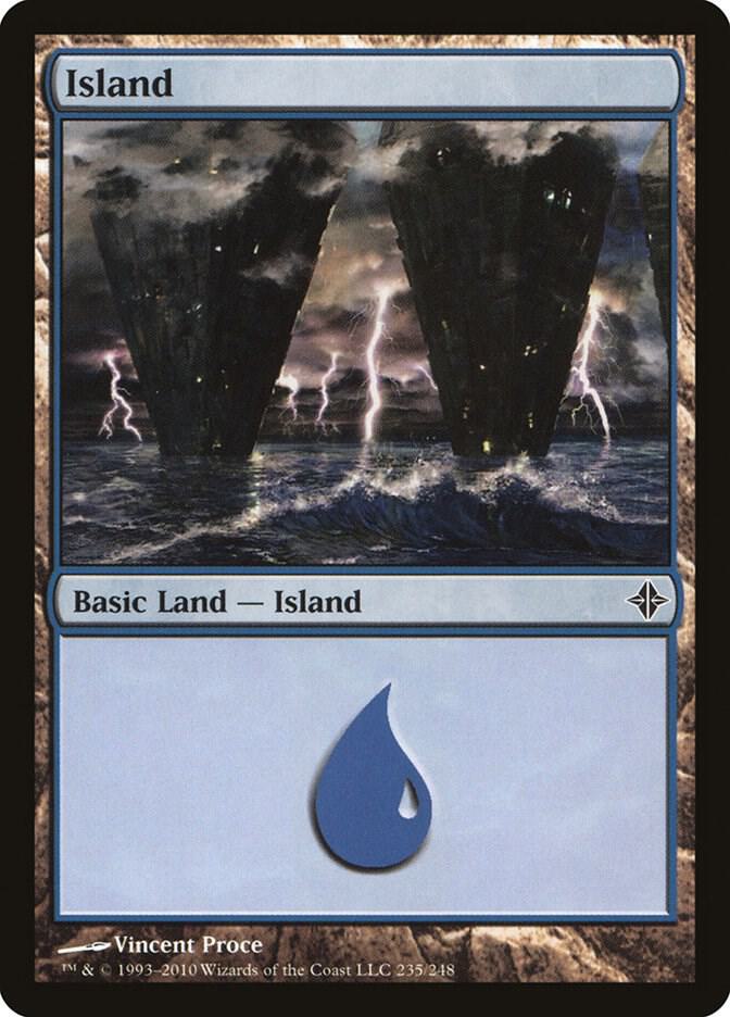 Island 235 card from Rise of the Eldrazi