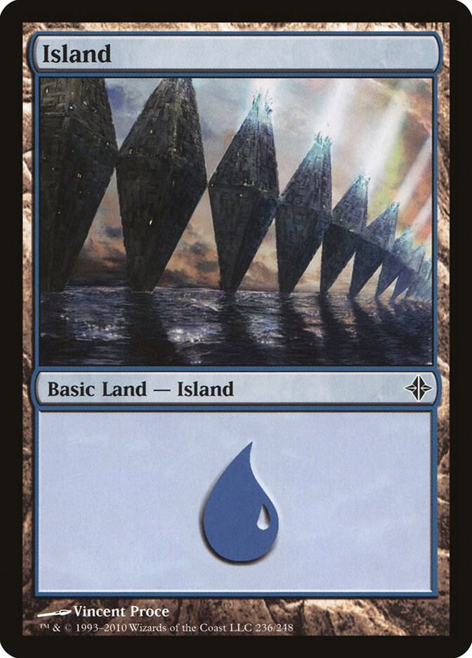 Island 236 card from Rise of the Eldrazi