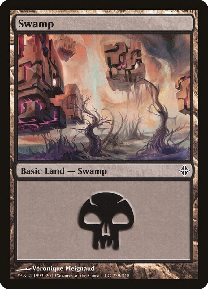 Swamp 239 card from Rise of the Eldrazi