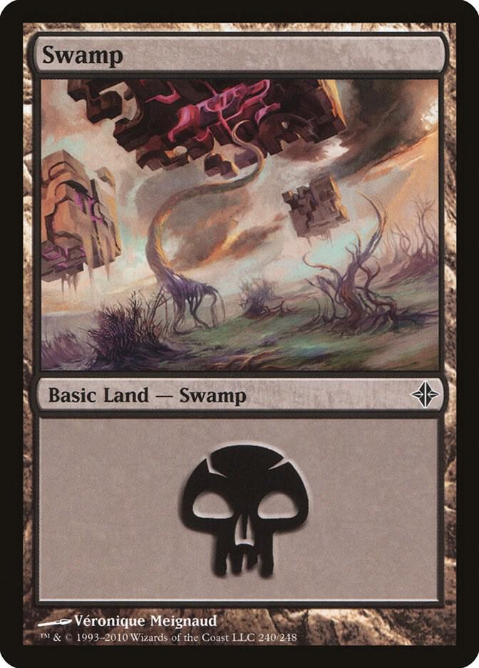 Swamp 240 card from Rise of the Eldrazi