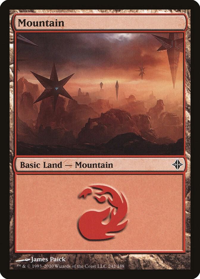 Mountain 242 card from Rise of the Eldrazi