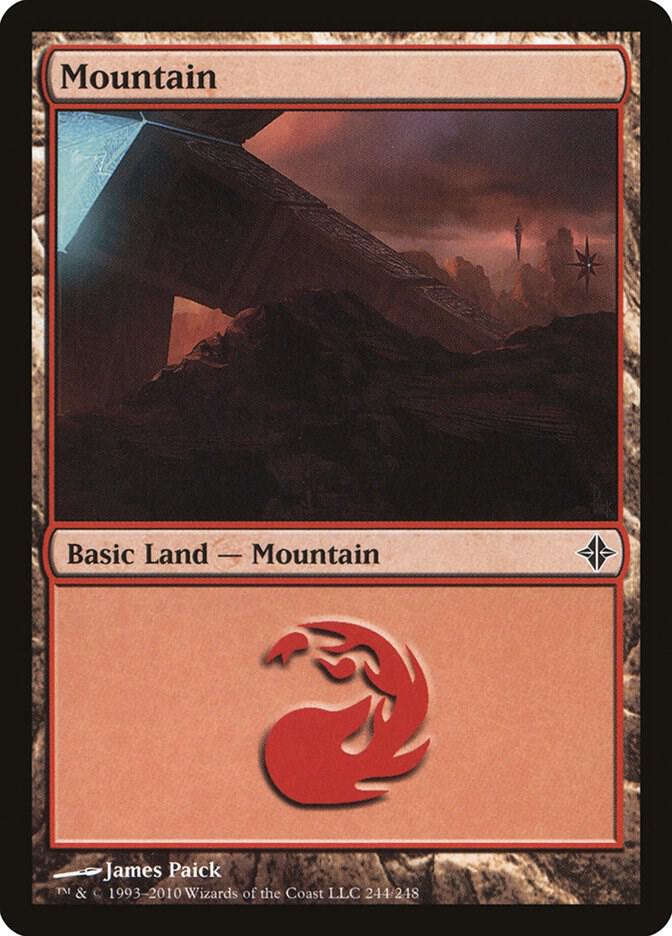 Mountain 244 card from Rise of the Eldrazi