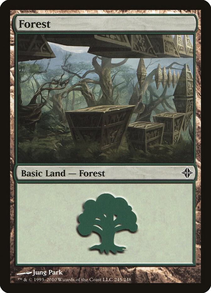 Forest 245 card from Rise of the Eldrazi