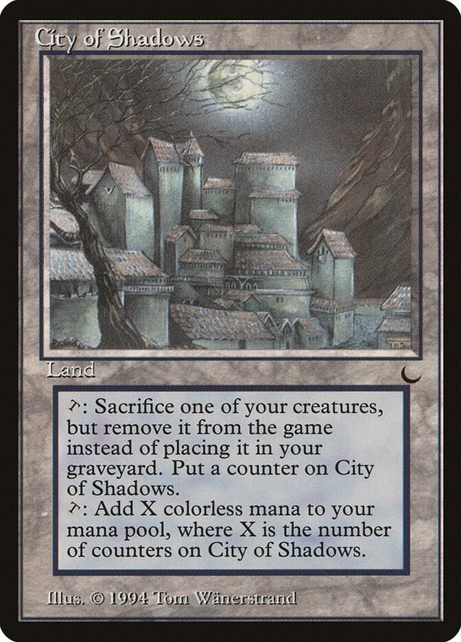 City of Shadows card from The Dark