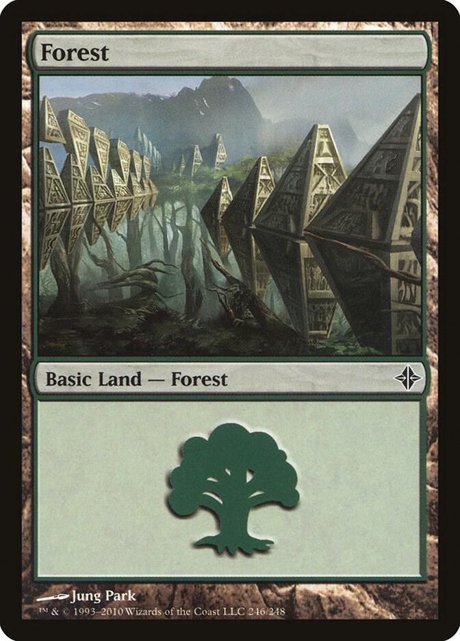 Forest 246 card from Rise of the Eldrazi