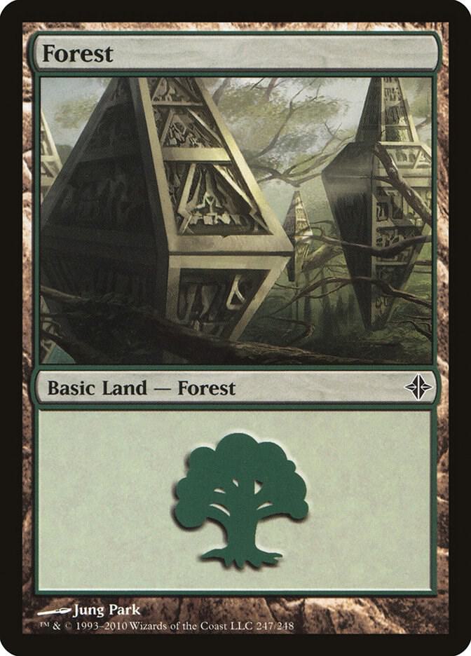 Forest 247 card from Rise of the Eldrazi