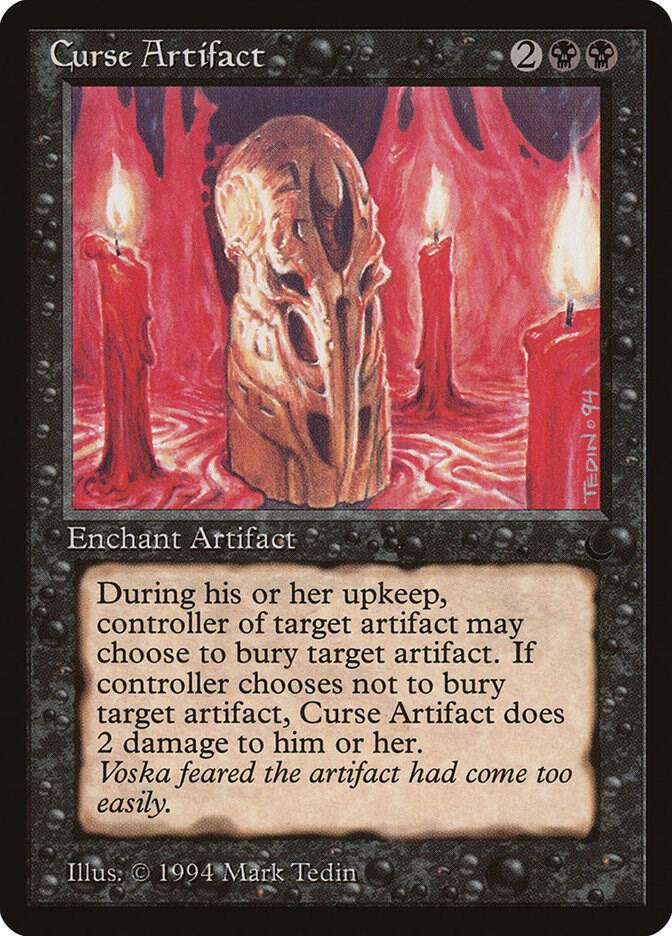 Curse Artifact card from The Dark