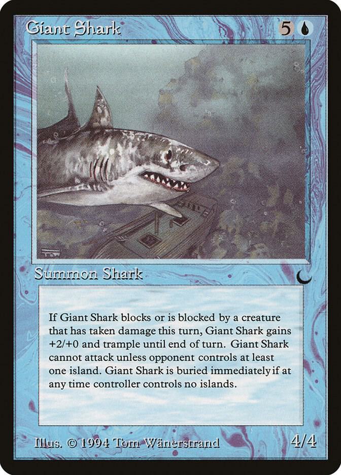 Giant Shark card from The Dark