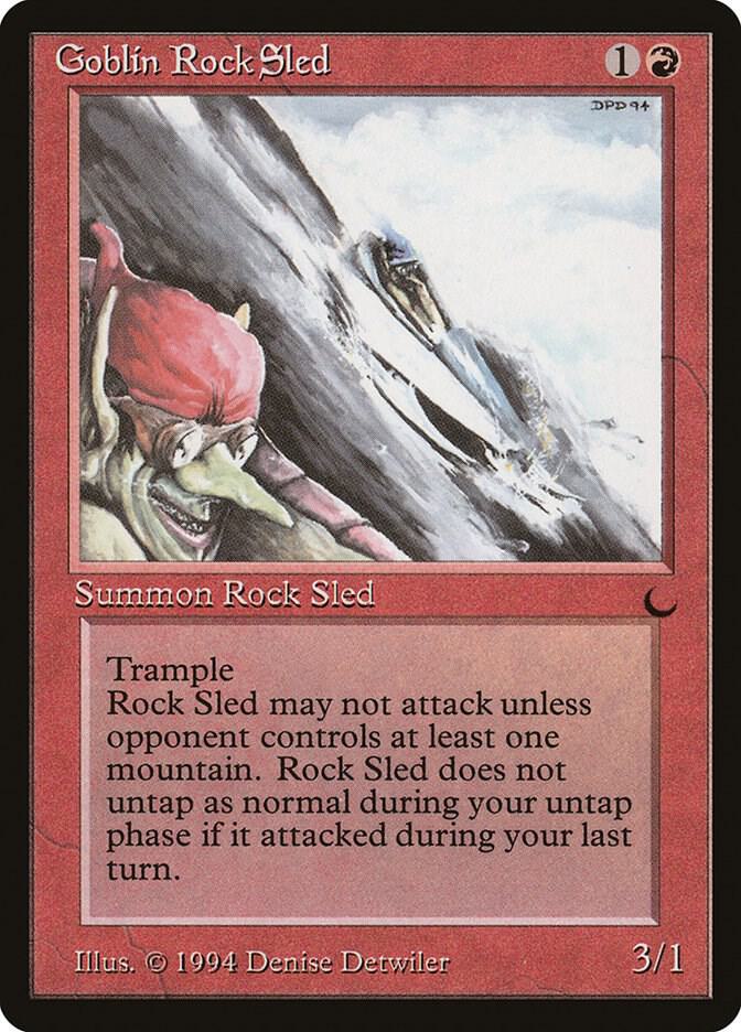 Goblin Rock Sled card from The Dark