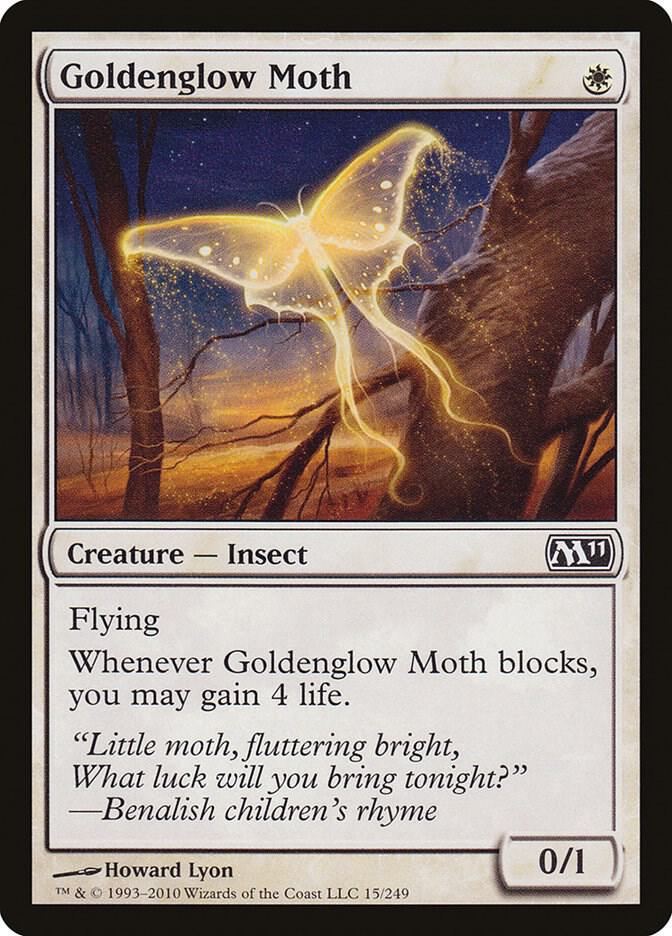 Goldenglow Moth 15 card from Magic 2011 (M11)