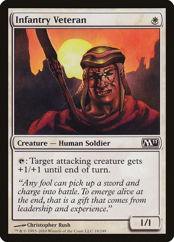Infantry Veteran 18 card from Magic 2011 (M11)