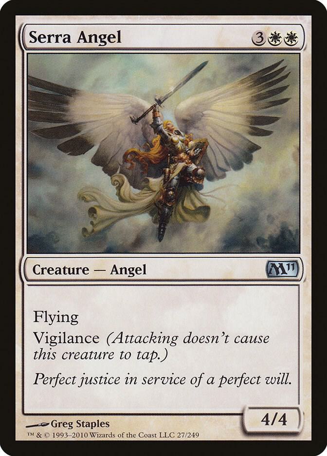 Serra Angel 27 card from Magic 2011 (M11)