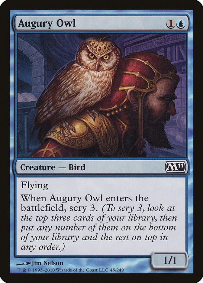 Augury Owl 45 card from Magic 2011 (M11)