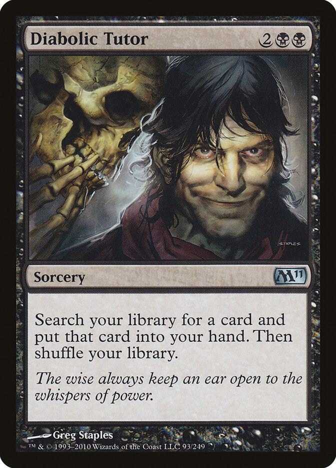 Diabolic Tutor 93 card from Magic 2011 (M11)