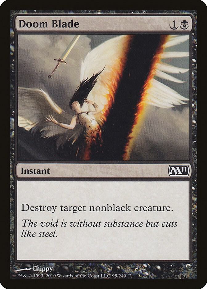 Doom Blade 95 card from Magic 2011 (M11)