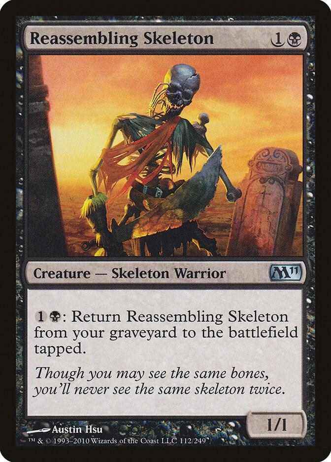 Reassembling Skeleton 112 card from Magic 2011 (M11)