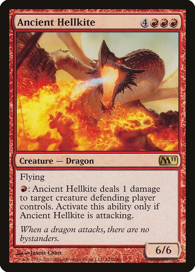 Ancient Hellkite 122 card from Magic 2011 (M11)