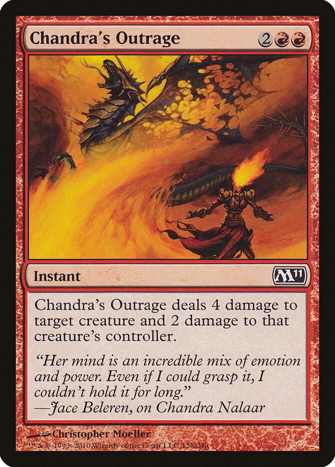 Chandra's Outrage 128 card from Magic 2011 (M11)