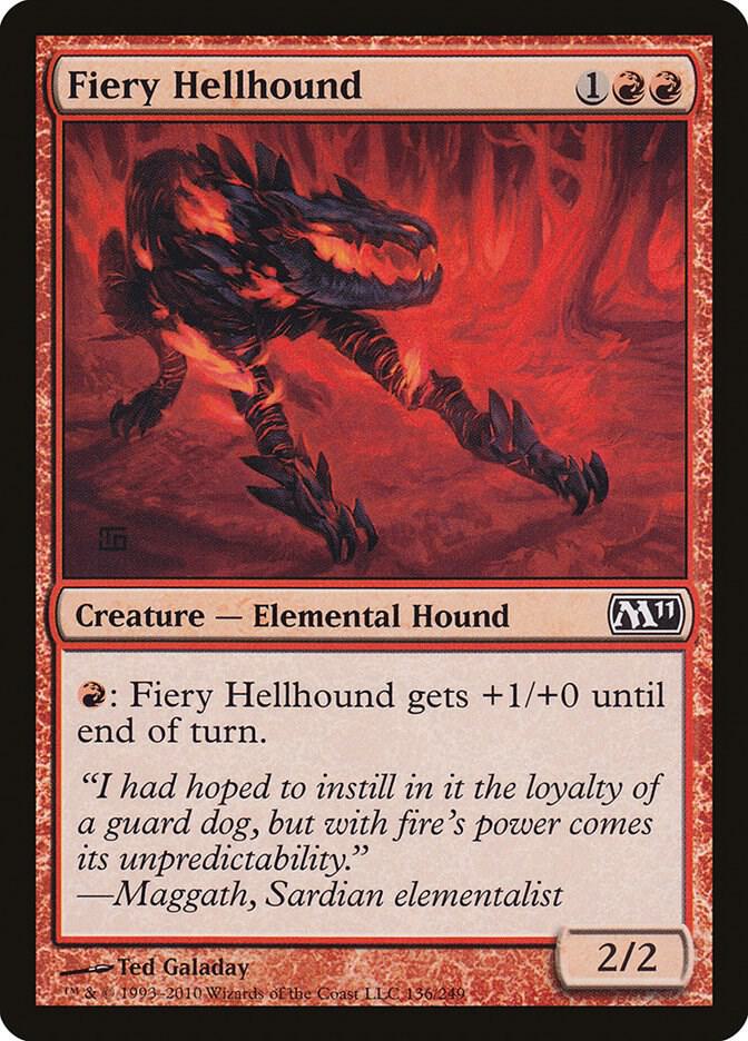 Fiery Hellhound 136 card from Magic 2011 (M11)