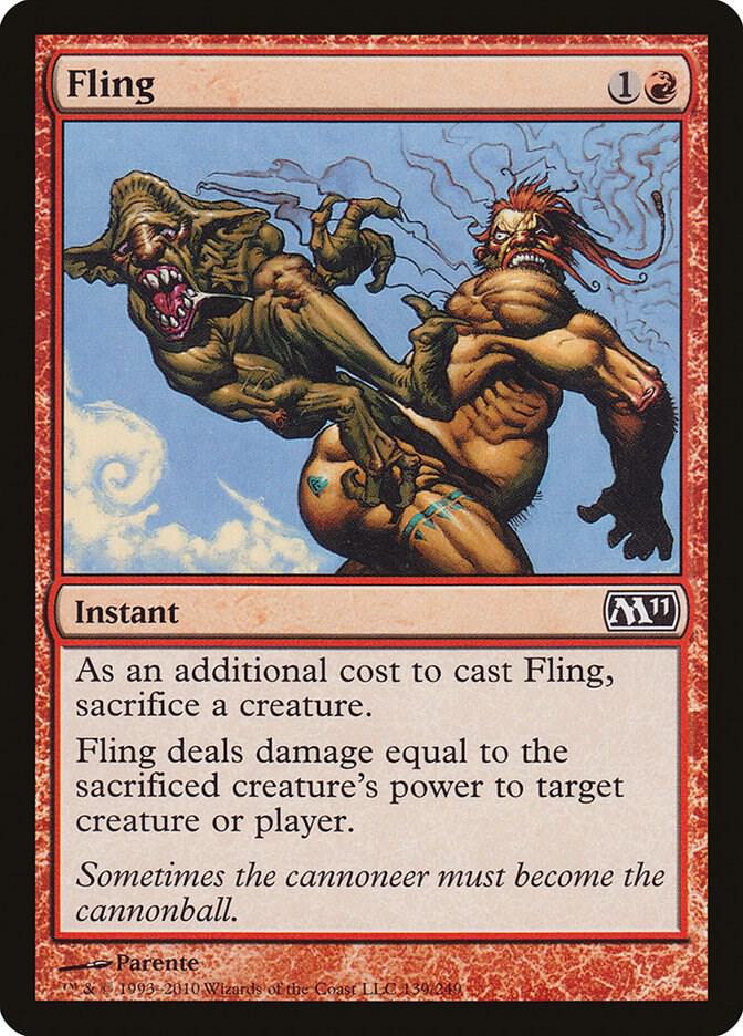 Fling 139 card from Magic 2011 (M11)