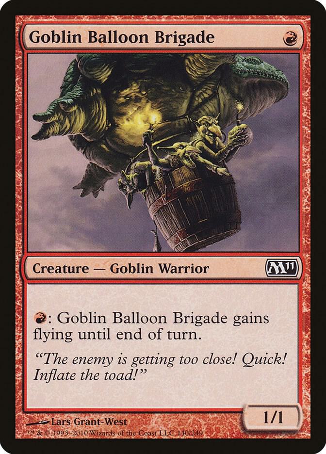Goblin Balloon Brigade 140 card from Magic 2011 (M11)