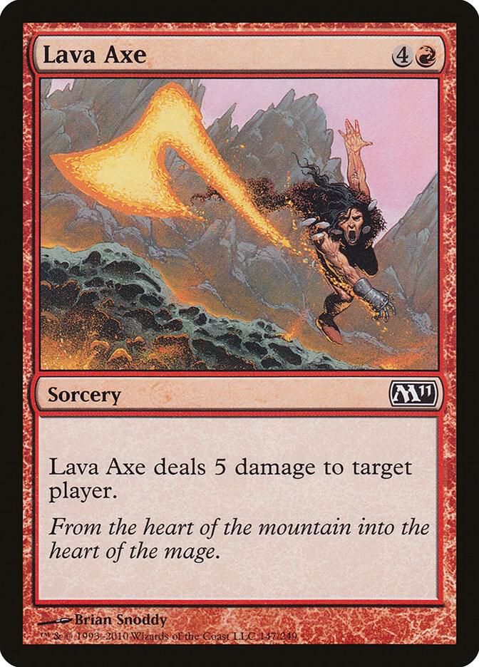 Lava Axe 147 card from Magic 2011 (M11)
