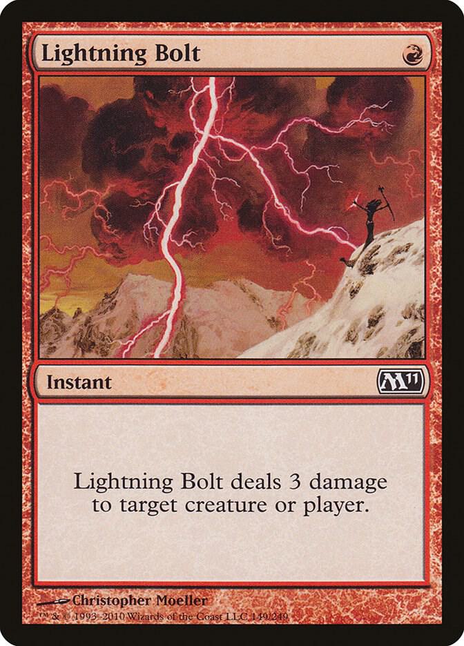 Lightning Bolt 149 card from Magic 2011 (M11)
