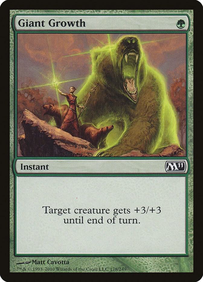 Giant Growth 178 card from Magic 2011 (M11)