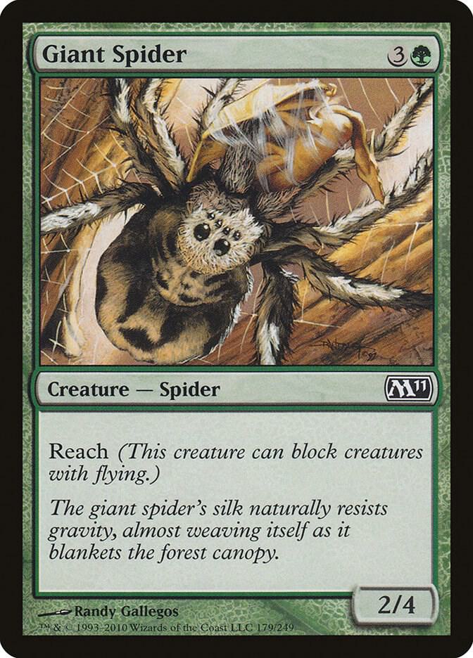 Giant Spider 179 card from Magic 2011 (M11)