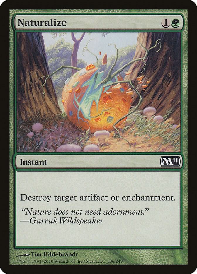 Naturalize 186 card from Magic 2011 (M11)