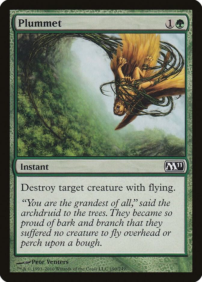 Plummet 190 card from Magic 2011 (M11)